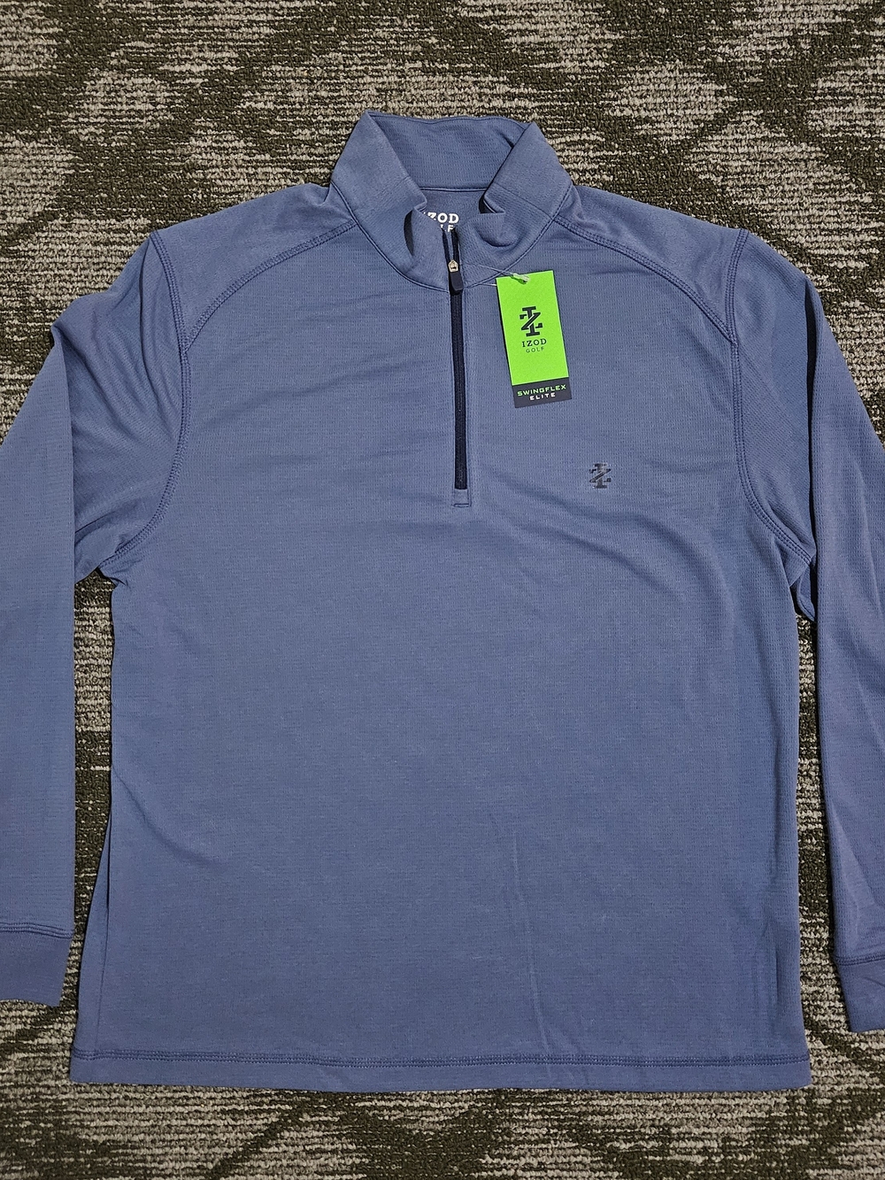 IZOD Blue Quarter-Zip Performance Pullover